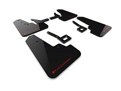 Rally Armor UR Black Mud Flaps with Red Logo; Front and Rear (19-25 RAM 1500 Rebel)