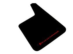 Rally Armor Universal Basic Plus Black Mud Flaps with Red Logo; Front and Rear (Universal; Some Adaptation May Be Required)