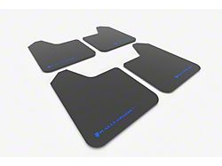 Rally Armor Universal UR Black Mud Flaps with Blue Logo; Front and Rear (Universal; Some Adaptation May Be Required)