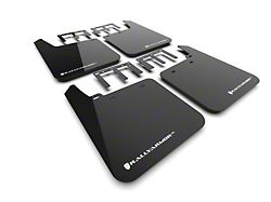 Rally Armor Black Mud Flaps with White Logo; Front and Rear (19-25 Sierra 1500 AT4)