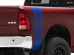 RAM Licensed by RedRock Power Wagon Rear Vertical Stripe; Blue (03-24 RAM 2500)