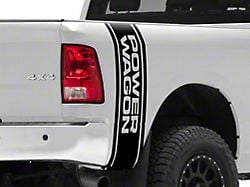 RAM Licensed by RedRock Power Wagon Rear Vertical Stripe; Matte Black (03-24 RAM 2500)