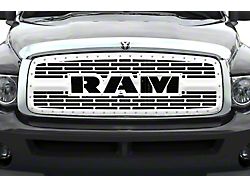 1-Piece Steel Upper Grille Insert; RAM with Steel Finish (02-05 RAM 1500)