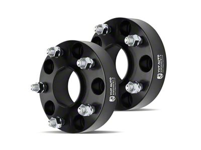 1.50-Inch 5-Lug Wheel Spacers; Black; Set of Two (12-18 RAM 1500)