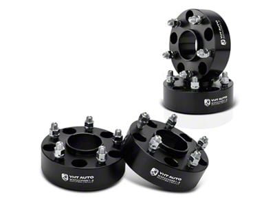 2-Inch 5-Lug Wheel Spacers; Black; Set of Four (12-18 RAM 1500)