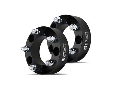 2-Inch 5-Lug Wheel Spacers; Black; Set of Two (02-11 RAM 1500, Excluding Mega Cab)