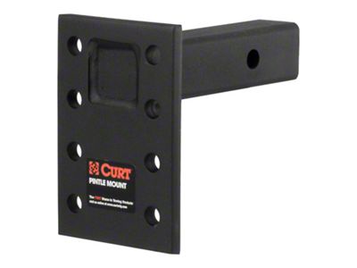 2-Inch Receiver Hitch Adjustable Pintle Mount; 6-1/2-Inch Drop; 10,000 lb. (Universal; Some Adaptation May Be Required)