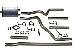 2.25-Inch Aluminized Dual Exhaust System with HVS Welded Muffler; Rear Exit (06-08 5.7L RAM 1500)