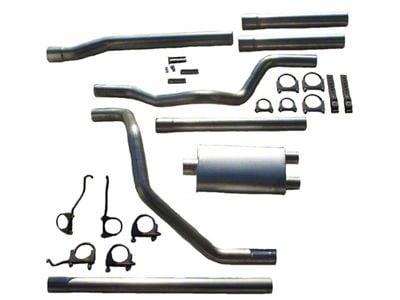 2.25-Inch Aluminized Dual Exhaust System with Standard Turbo Muffler; Rear Exit (06-08 5.7L RAM 1500)