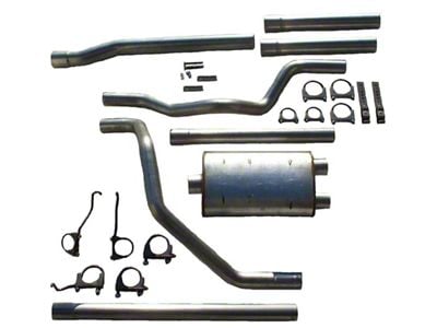 2.50-Inch Aluminized Dual Exhaust System with HVS Welded Muffler; Rear Exit (06-08 5.7L RAM 1500)