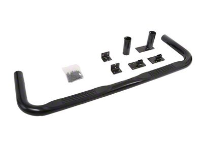 3-Inch Universal Nerf Side Step Bars; UltraBlack (98-01 RAM 1500 Club Cab)