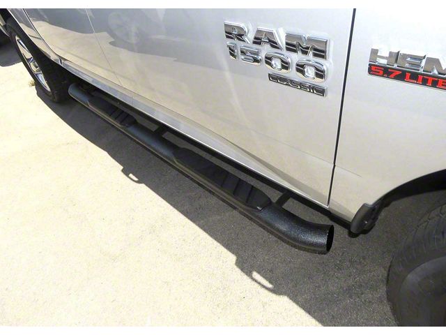 3.50-Inch Side Step Bars; Textured Black (09-18 RAM 1500 Crew Cab)