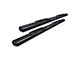 4-Inch Oval Straight Side Step Bars; Black (19-24 RAM 1500 Crew Cab)