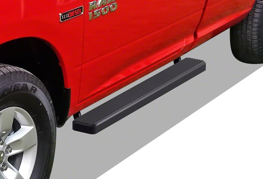 RAM 1500 5-Inch iStep Running Boards; Black (09-18 RAM 1500 Regular Cab ...