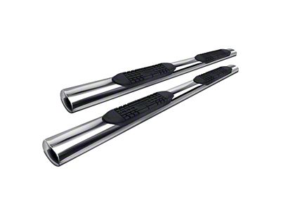 5-Inch Oval Straight Side Step Bars; Polished (19-25 RAM 1500 Crew Cab)