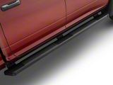 5-Inch Wide Flat Running Boards; Black (09-18 RAM 1500 Crew Cab)