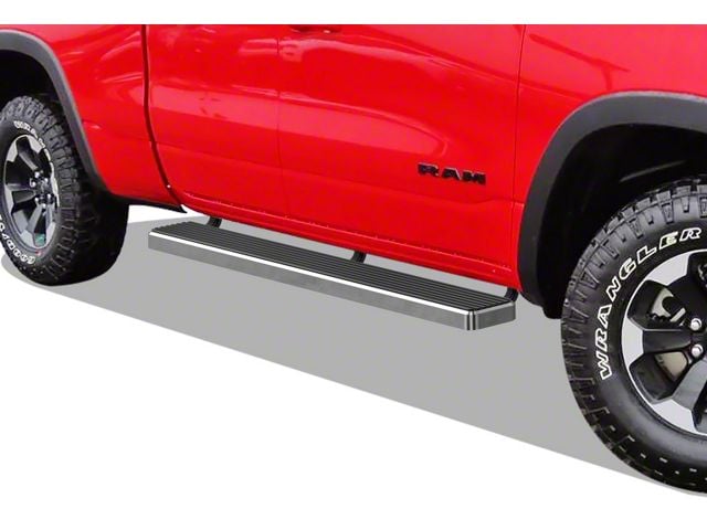 6-Inch iStep Running Boards; Hairline Silver (19-24 RAM 1500 Quad Cab)