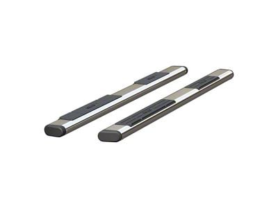 6-Inch Oval Side Step Bars without Mounting Brackets; Polished Stainless (19-24 RAM 1500 Crew Cab)