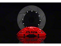 APB 6-Piston Front Big Brake Kit with 16-Inch Slotted Rotors; Red Calipers (19-25 RAM 1500)