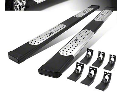 6.50-Inch Flat Step Bar Running Boards; Black (09-18 RAM 1500 Crew Cab)