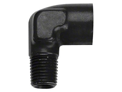 90 Degree Fitting; 1/8-Inch NPT; Black