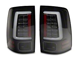 LED Tail Lights; All Black Housing; Clear Lens (13-18 RAM 1500 w/ Factory LED Tail Lights)