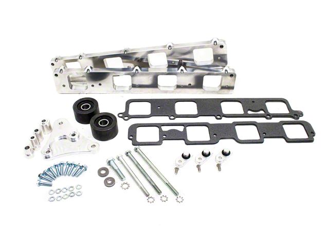 Aluminum Hellcat Supercharger to Head Adapter Plates and Idler Bracket Kit; Machined (03-24 5.7L RAM 1500)