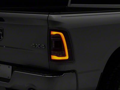 Amber Sequential LED Tail Lights; Black Housing; Clear Lens (09-18 RAM 1500)