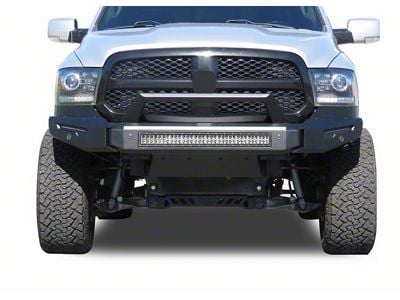 Armour II Heavy Duty Modular Front Bumper with 30-Inch Light Bar and 4-Inch Cube Lights (13-18 RAM 1500)