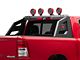 Armour Roll Bar with 7-Inch Red Round LED Lights; Black (94-25 RAM 1500 w/o RAM Box)