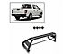 Atlas Roll Bar with 7-Inch Black Round LED Lights; Black (94-24 RAM 1500 w/o RAM Box)