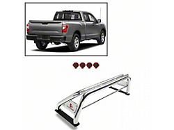 Atlas Roll Bar with 7-Inch Red Round LED Lights; Stainless Steel (94-25 RAM 1500 w/o RAM Box)