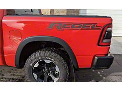 Bed Graphics with Rebel Logo; Matte Black (19-24 RAM 1500 Rebel)