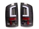 Version 3 Light Bar LED Tail Lights; Black Housing; Clear Lens (02-06 RAM 1500)