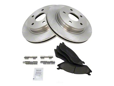 Ceramic 5-Lug Brake Rotor and Pad Kit; Front (03-05 RAM 1500, Excluding SRT-10)