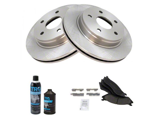 Ceramic 5-Lug Brake Rotor and Pad Kit; Front (03-05 RAM 1500, Excluding SRT-10)