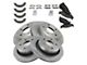 Ceramic 5-Lug Brake Rotor, Pad and Parking Shoe Kit; Front and Rear (03-05 RAM 1500)