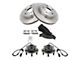 Ceramic 5-Lug Brake Rotor, Pad and Wheel Bearing Kit; Front (03-05 RAM 1500)