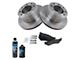 Ceramic 8-Lug Brake Rotor and Pad Kit; Rear (06-08 RAM 1500 Mega Cab)