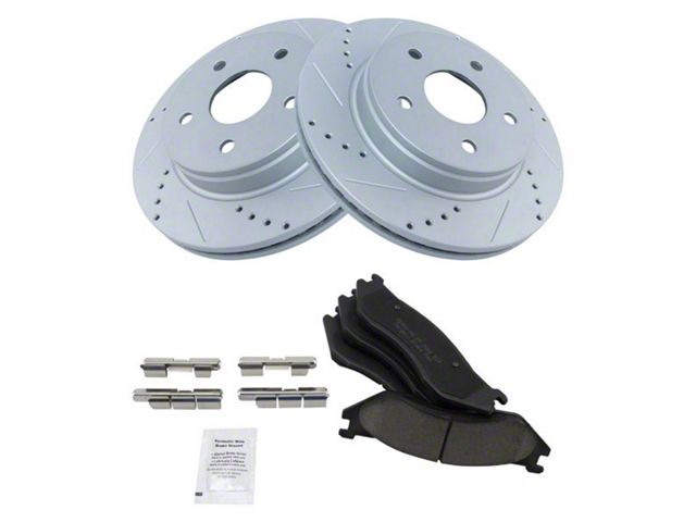 Ceramic Performance 5-Lug Brake Rotor and Pad Kit; Front (03-05 RAM 1500, Excluding SRT-10)