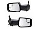 Checkered Flag Style Powered Heated Mirrors with Temperature Sensor and Blindspot; Textured Black (19-21 RAM 1500)