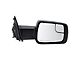 Checkered Flag Style Powered Heated Mirrors with Temperature Sensor and Blindspot; Textured Black (19-21 RAM 1500)