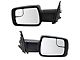 Checkered Flag Style Powered Heated Mirrors with Temperature Sensor and Turn Signal; Unpainted (19-21 RAM 1500 w/ Puddle Lights & Memory Mirrors)