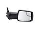 Checkered Flag Style Powered Heated Mirrors with Temperature Sensor and Turn Signal; Unpainted (19-21 RAM 1500 w/ Puddle Lights & Memory Mirrors)