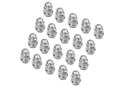 Chrome Acorn Lug Nut Kit; 1/2-Inch x 20; Set of 20 (94-01 RAM 1500)