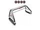 Classic Roll Bar for Tonneau Cover with 5.30-Inch Red Round Flood LED Lights; Stainless Steel (09-18 RAM 1500)