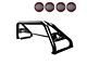 Classic Roll Bar for Tonneau Cover with 5.30-Inch Red Round Flood LED Lights; Black (09-18 RAM 1500)