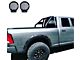 Classic Roll Bar for Tonneau Cover with 9-Inch Black Round Flood LED Lights; Black (09-18 RAM 1500)