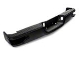 Corner Step Style Steel Rear Bumper; Not Pre-Drilled for Backup Sensors; Black (09-18 RAM 1500 w/o Factory Dual Exhaust)