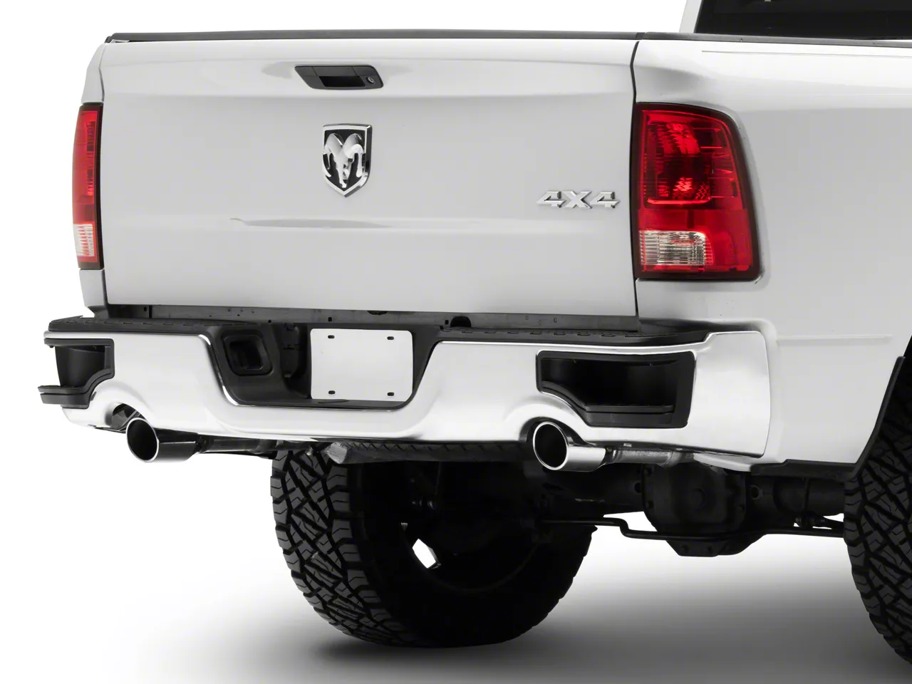 RAM 1500 Corner Step Style Steel Rear Bumper; Not Pre-Drilled for ...